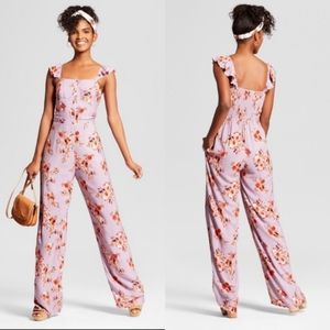New Xhilaration Floral Dusty Lilac Jumpsuit